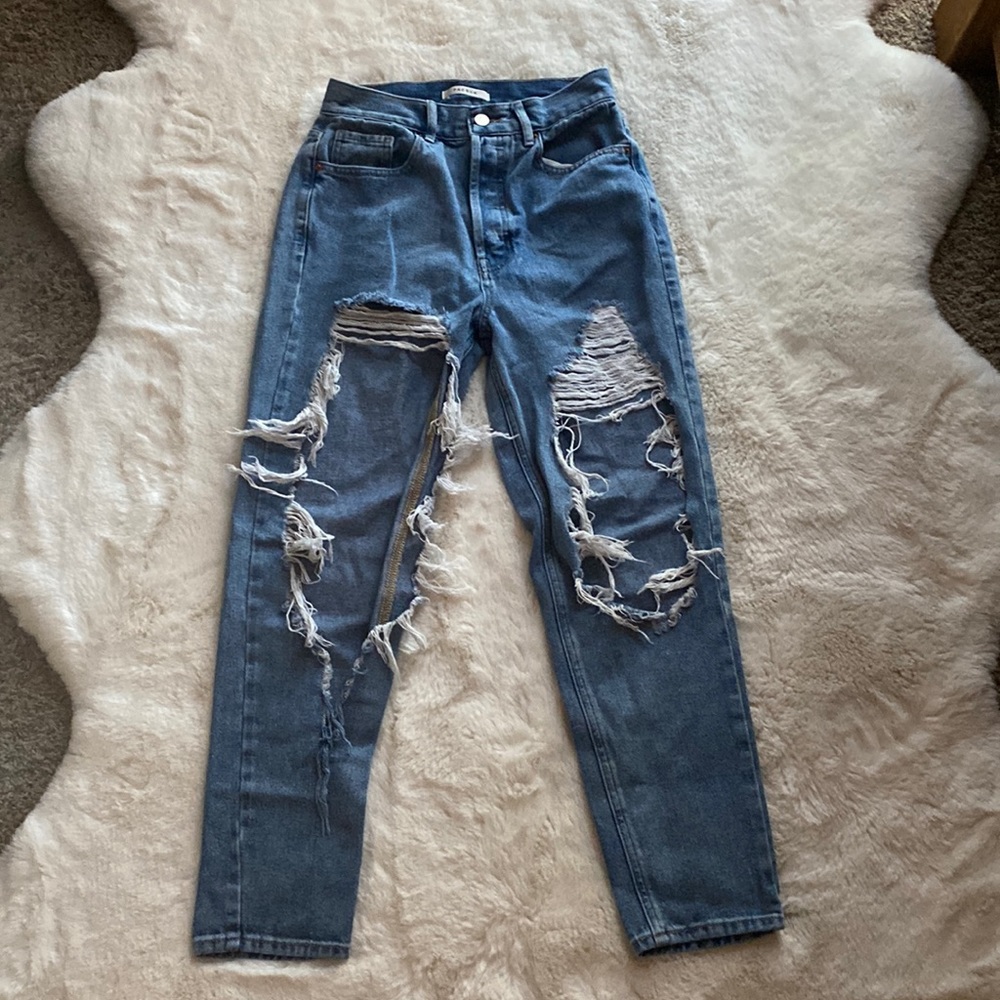 PacSun distressed ultra high rise slim jeans